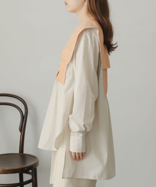 SENSE OF PLACE by URBAN RESEARCH(センスオブプレイスバイアーバンリサーチ)の「スクエアカラーツイードドッキングブラウス(シャツ/ブラウス・レディース・ホワイト系その他/ブラック系その他/オレンジ系その他・ONE)」の19枚目の写真