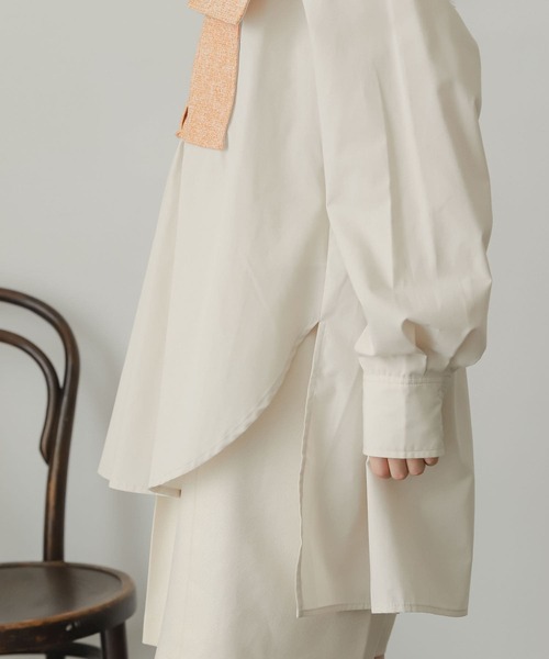 SENSE OF PLACE by URBAN RESEARCH(センスオブプレイスバイアーバンリサーチ)の「スクエアカラーツイードドッキングブラウス(シャツ/ブラウス・レディース・ホワイト系その他/ブラック系その他/オレンジ系その他・ONE)」の22枚目の写真