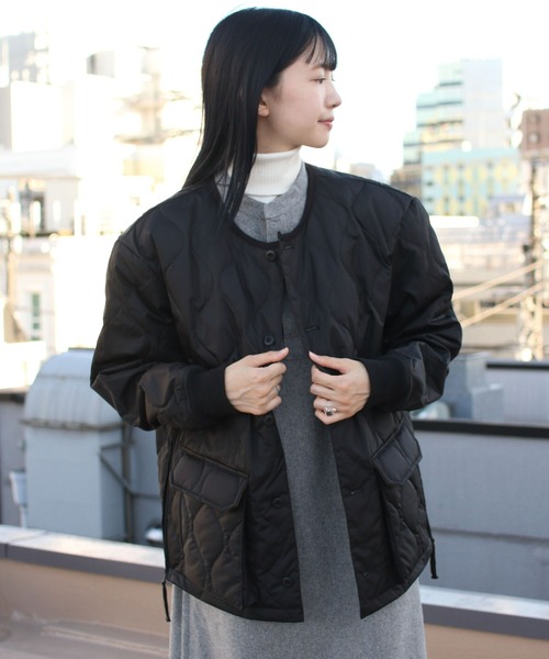 TAION/タイオン ミリタリークルーネックオーバーカーディガン