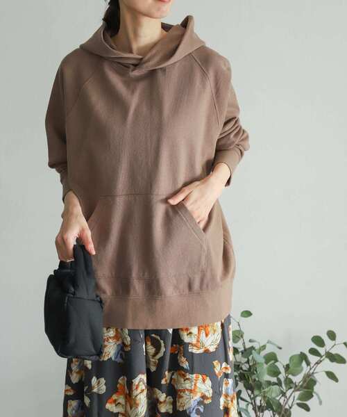 URBAN RESEARCH DOORS（アーバンリサーチドアーズ）の「コットンスウェットフーディー（パーカー・レディース・アイボリー/モカ/チャコールグレー・MEDIUM）」の8枚目の写真