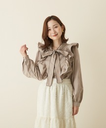 PAPAVER（パパヴェル）の「【papaver】ボウタイピコミシンBL（シャツ/ブラウス）」