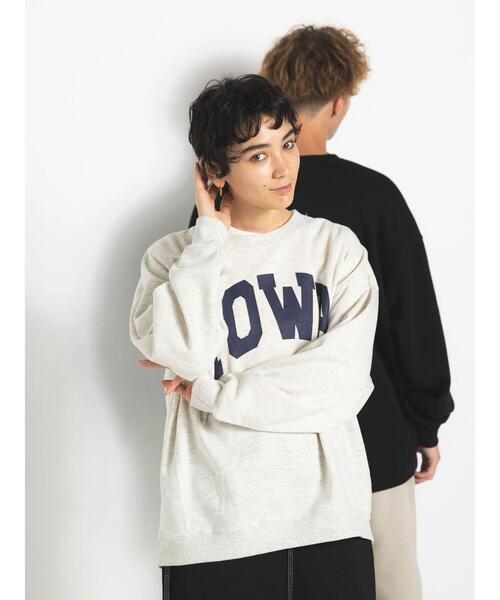 koe（コエ）の「【ユニセックス】IOWA 裏起毛ビッグスウェットクルー＊（スウェット・レディース・ブラック/グレー/ダークグリーン/ホワイト系その他・L/XL/M）」の15枚目の写真