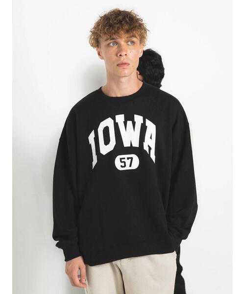 koe（コエ）の「【ユニセックス】IOWA 裏起毛ビッグスウェットクルー＊（スウェット・レディース・ブラック/グレー/ダークグリーン/ホワイト系その他・L/XL/M）」の17枚目の写真