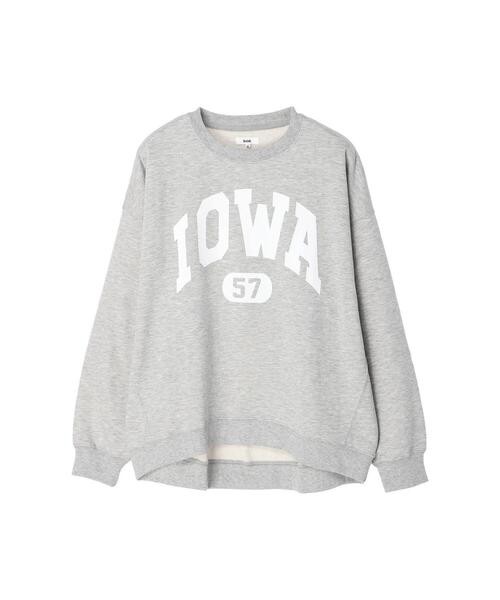 koe（コエ）の「【ユニセックス】IOWA 裏起毛ビッグスウェットクルー＊（スウェット・レディース・ブラック/グレー/ダークグリーン/ホワイト系その他・L/XL/M）」の7枚目の写真