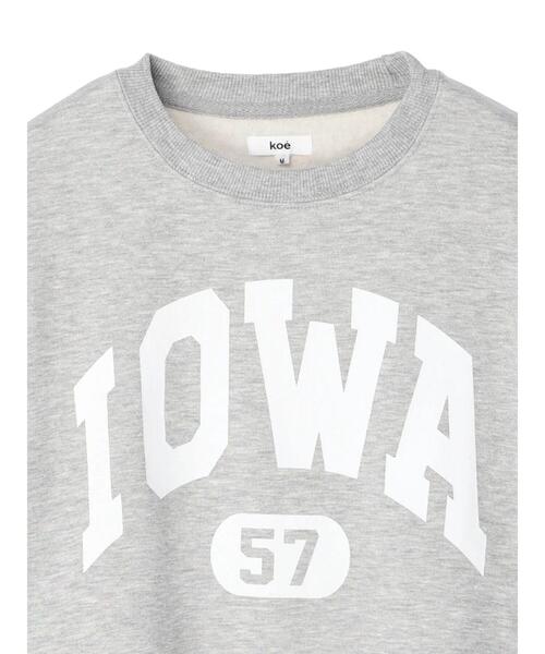 koe（コエ）の「【ユニセックス】IOWA 裏起毛ビッグスウェットクルー＊（スウェット・レディース・ブラック/グレー/ダークグリーン/ホワイト系その他・L/XL/M）」の9枚目の写真