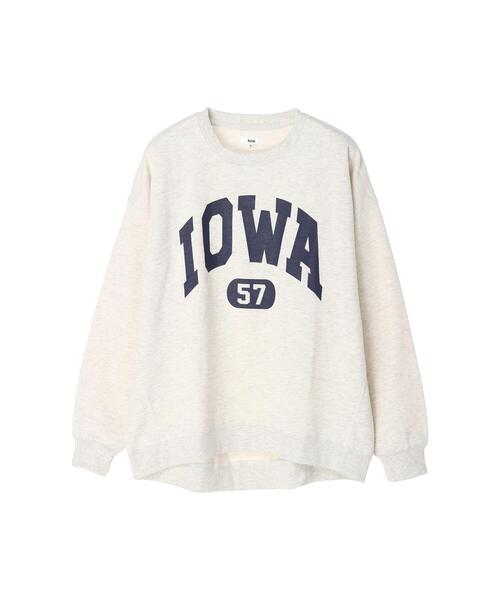 koe（コエ）の「【ユニセックス】IOWA 裏起毛ビッグスウェットクルー＊（スウェット・レディース・ブラック/グレー/ダークグリーン/ホワイト系その他・L/XL/M）」の14枚目の写真