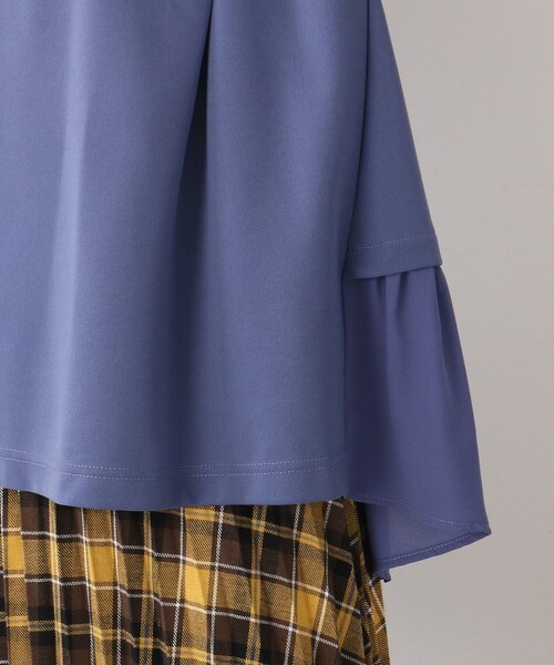 DRESKIP（ドレスキップ）の「◆【後ろ姿もキレイ見え】異素材切り替えトップス（Tシャツ/カットソー・レディース・ブラック/ブルー/ライトベージュ・02/03）」の18枚目の写真