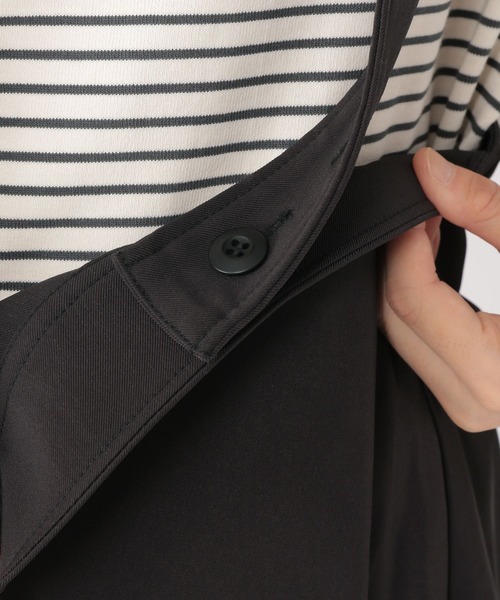 studio CLIP（スタディオクリップ）の「ダブルフロントジャンパースカート（ワンピース・レディース・ブラウン/ブラック・MEDIUM/LARGE）」の15枚目の写真