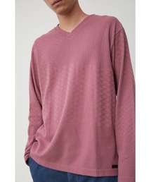 AZUL by moussy（アズールバイマウジー）の「SURFACE CHANGE SWITCHING TEE/サーフェスチェンジスウィッチングTシャツ（Tシャツ/カットソー・メンズ）」