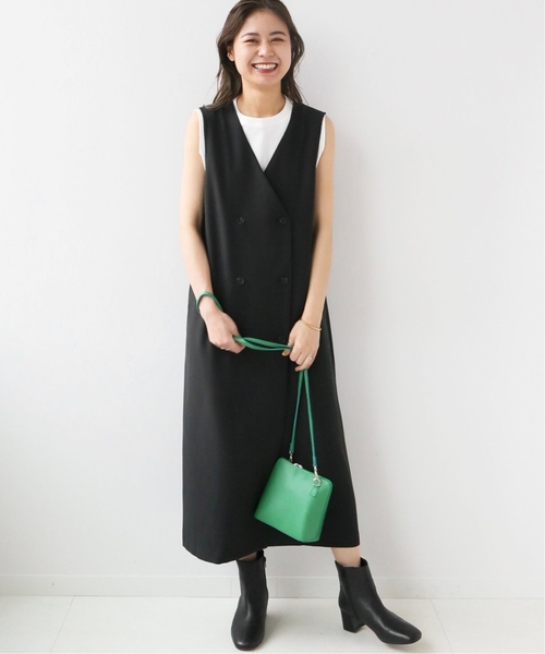 JOURNAL STANDARD relume（ジャーナルスタンダード　レリューム）の「《追加2》TRストレッチダブルボタンジャンパースカート（ワンピース・レディース・ブラック/チャコールグレー・FREE）」の10枚目の写真