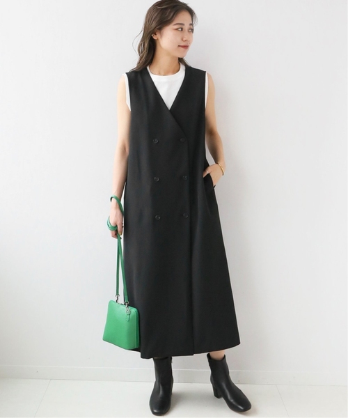 JOURNAL STANDARD relume（ジャーナルスタンダード　レリューム）の「《追加2》TRストレッチダブルボタンジャンパースカート（ワンピース・レディース・ブラック/チャコールグレー・FREE）」の12枚目の写真