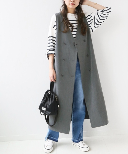 JOURNAL STANDARD relume（ジャーナルスタンダード　レリューム）の「《追加2》TRストレッチダブルボタンジャンパースカート（ワンピース・レディース・ブラック/チャコールグレー・FREE）」の18枚目の写真