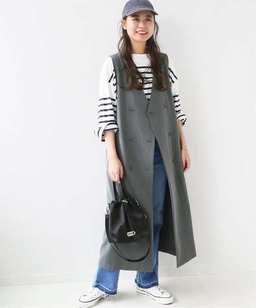 JOURNAL STANDARD relume（ジャーナルスタンダード　レリューム）の「《追加2》TRストレッチダブルボタンジャンパースカート（ワンピース・レディース・ブラック/チャコールグレー・FREE）」の19枚目の写真