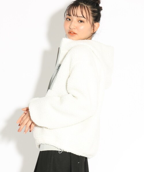 PINK-latte（ピンクラテ）の「◇フード付あったかボアジャケット