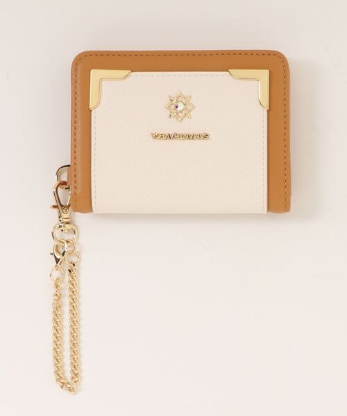 バイカラーシンプルビジューパスケース