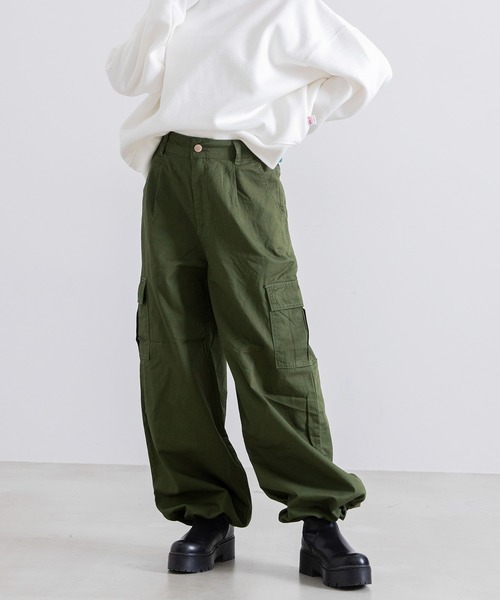 Dita Muaj.(ディータムアージュ)の「ルーズシルエット カーゴバギーパンツ(カーゴパンツ・レディース・グリーン/ブラック/カーキ・M/S)」の2枚目の写真
