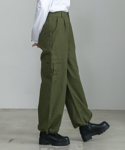 Dita Muaj.(ディータムアージュ)の「ルーズシルエット カーゴバギーパンツ(カーゴパンツ・レディース・グリーン/ブラック/カーキ・M/S)」の9枚目の写真