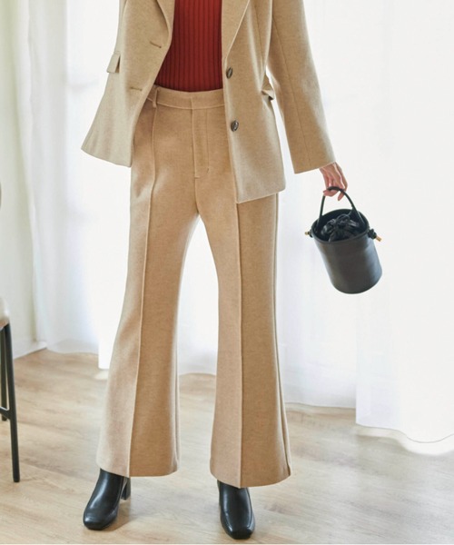 FREE'S MART（フリーズマート）の「【Sシリーズ対応】◆起毛ハイウエストフレアパンツ（その他パンツ・レディース・ベージュ/ブラック系その他/ブラウン系その他/イエロー・X-SMALL/SMALL/MEDIUM）」の3枚目の写真