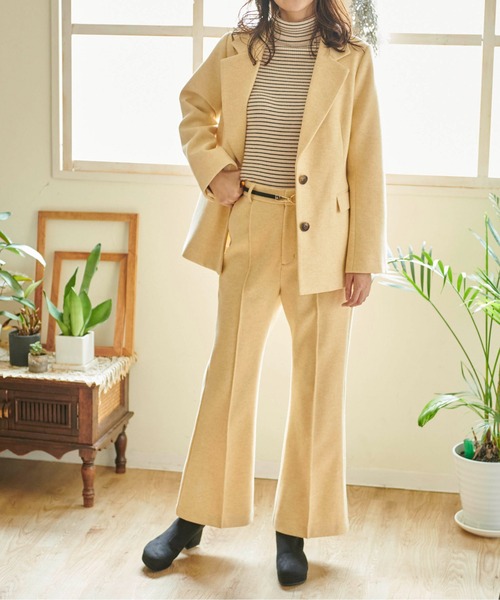 FREE'S MART（フリーズマート）の「【Sシリーズ対応】◆起毛ハイウエストフレアパンツ（その他パンツ・レディース・ベージュ/ブラック系その他/ブラウン系その他/イエロー・X-SMALL/SMALL/MEDIUM）」の7枚目の写真