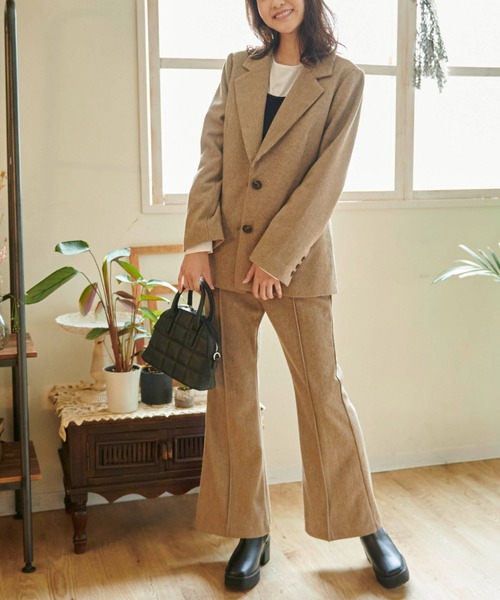 FREE'S MART（フリーズマート）の「【Sシリーズ対応】◆起毛ハイウエストフレアパンツ（その他パンツ・レディース・ベージュ/ブラック系その他/ブラウン系その他/イエロー・X-SMALL/SMALL/MEDIUM）」の15枚目の写真