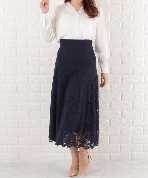 Lace Ladies(レースレディース)の「Vネックシフォンブラウス(シャツ/ブラウス・レディース・ブラック/ピンク/ホワイト/グレー/ネイビー・XL/M/L/S)」の12枚目の写真