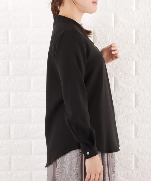 Lace Ladies(レースレディース)の「Vネックシフォンブラウス(シャツ/ブラウス・レディース・ブラック/ピンク/ホワイト/グレー/ネイビー・XL/M/L/S)」の19枚目の写真