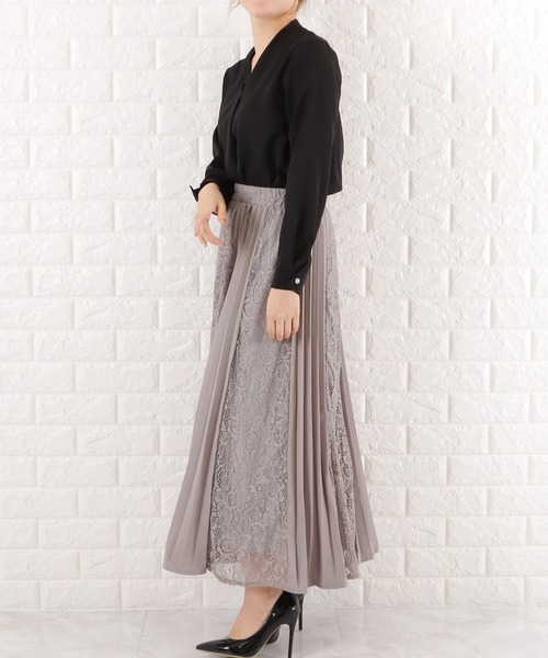 Lace Ladies(レースレディース)の「Vネックシフォンブラウス(シャツ/ブラウス・レディース・ブラック/ピンク/ホワイト/グレー/ネイビー・XL/M/L/S)」の21枚目の写真