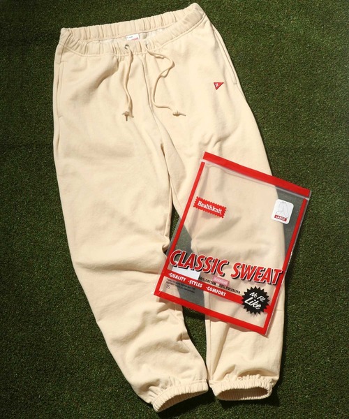 Healthknit（ヘルスニット）の「Healthknit（ヘルスニット）クラシックスウェットパンツ（裏起毛）メンズ レディース  ユニセックス（スウェットパンツ・メンズ・スミクロ/ベージュ/パープル/アッシュグレー/ブラウン/レッド・L/XL/M）」の4枚目の写真