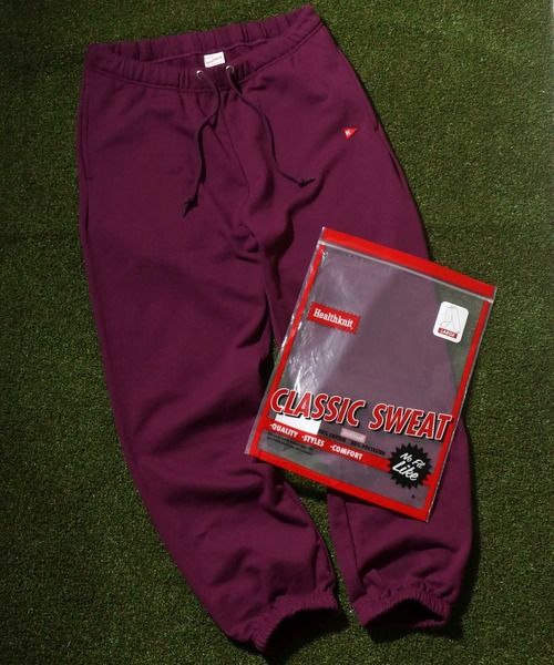 Healthknit（ヘルスニット）の「Healthknit（ヘルスニット）クラシックスウェットパンツ（裏起毛）メンズ レディース  ユニセックス（スウェットパンツ・メンズ・スミクロ/ベージュ/パープル/アッシュグレー/ブラウン/レッド・L/XL/M）」の5枚目の写真