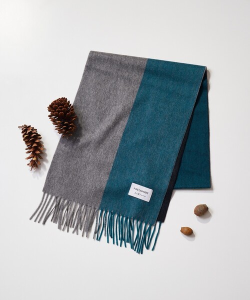 tk.TAKEO KIKUCHI（ティーケータケオキクチ）の「◆ピュアカシミヤセパレートマフラー（マフラー・メンズ・ブラック系4/アイボリー系4/ネイビー系4/ワイン系1/ダークグリーン系4・00）」の4枚目の写真