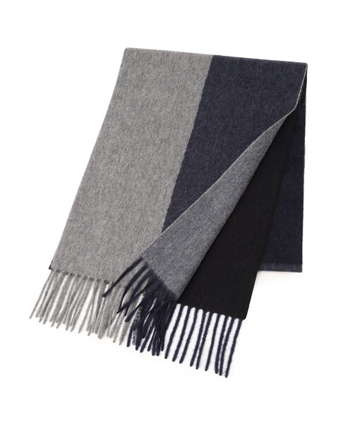 tk.TAKEO KIKUCHI（ティーケータケオキクチ）の「◆ピュアカシミヤセパレートマフラー（マフラー・メンズ・ブラック系4/アイボリー系4/ネイビー系4/ワイン系1/ダークグリーン系4・00）」の9枚目の写真