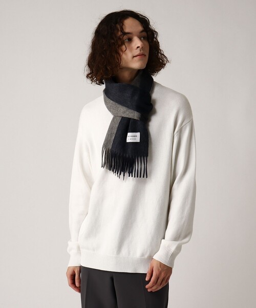 tk.TAKEO KIKUCHI（ティーケータケオキクチ）の「◆ピュアカシミヤセパレートマフラー（マフラー・メンズ・ブラック系4/アイボリー系4/ネイビー系4/ワイン系1/ダークグリーン系4・00）」の16枚目の写真