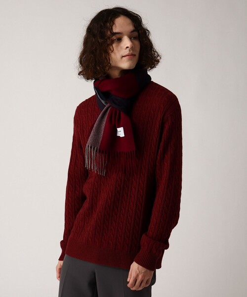 tk.TAKEO KIKUCHI（ティーケータケオキクチ）の「◆ピュアカシミヤセパレートマフラー（マフラー・メンズ・ブラック系4/アイボリー系4/ネイビー系4/ワイン系1/ダークグリーン系4・00）」の18枚目の写真