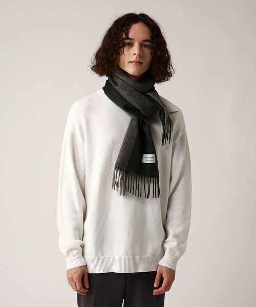 tk.TAKEO KIKUCHI（ティーケータケオキクチ）の「◆ピュアカシミヤセパレートマフラー（マフラー・メンズ・ブラック系4/アイボリー系4/ネイビー系4/ワイン系1/ダークグリーン系4・00）」の19枚目の写真