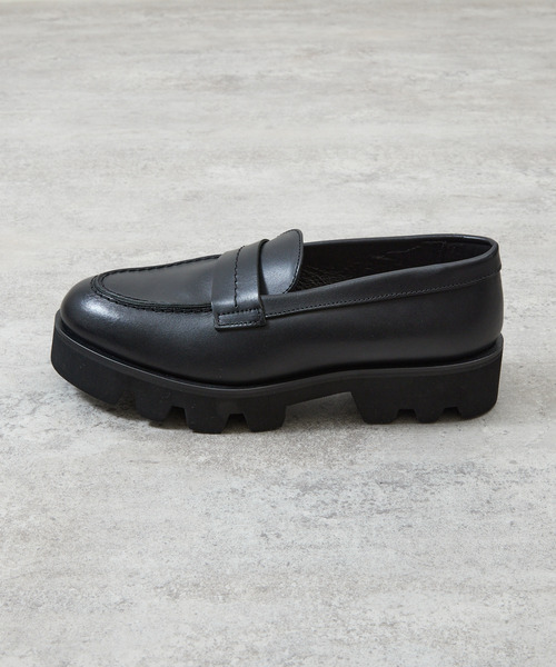 PADRONE(パドローネ)の「PADRONE パドローネ / LOAFERS with Chunky sole ローファー(チャンキーソール) トラックソール / PU8759-2304(ローファー・メンズ・ブラック・41/40/42)」の6枚目の写真
