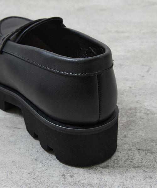 PADRONE(パドローネ)の「PADRONE パドローネ / LOAFERS with Chunky sole ローファー(チャンキーソール) トラックソール / PU8759-2304(ローファー・メンズ・ブラック・41/40/42)」の8枚目の写真