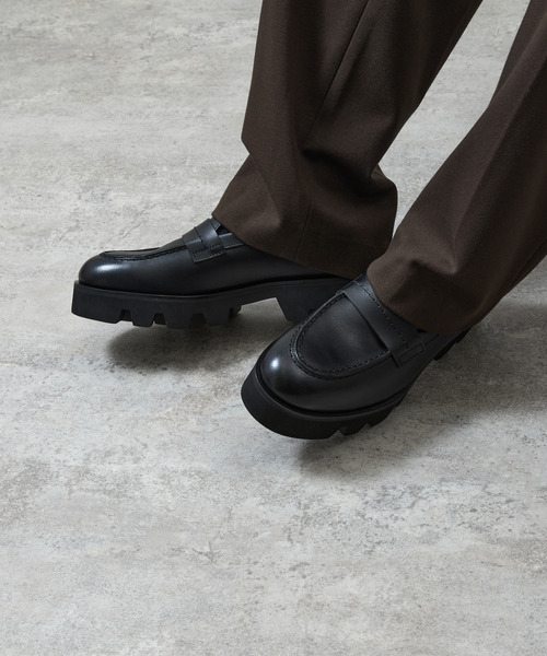 PADRONE(パドローネ)の「PADRONE パドローネ / LOAFERS with Chunky sole ローファー(チャンキーソール) トラックソール / PU8759-2304(ローファー・メンズ・ブラック・41/40/42)」の19枚目の写真