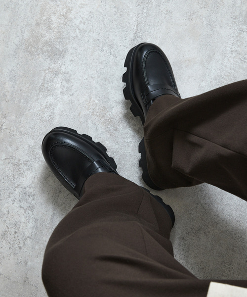 PADRONE(パドローネ)の「PADRONE パドローネ / LOAFERS with Chunky sole ローファー(チャンキーソール) トラックソール / PU8759-2304(ローファー・メンズ・ブラック・41/40/42)」の20枚目の写真