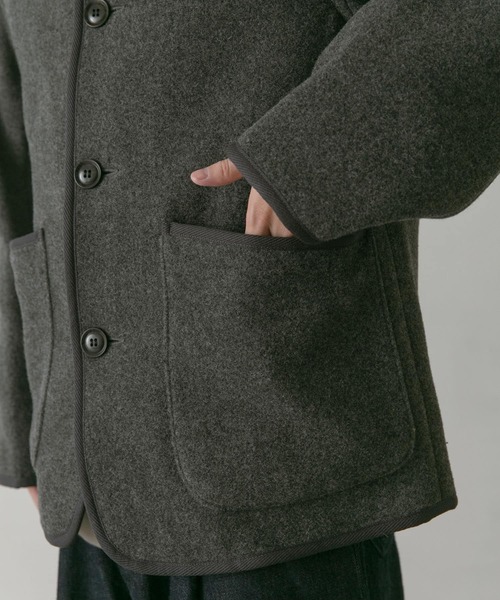 DANTON（ダントン）の「DANTON　COVERALLS JACKET（ブルゾン・メンズ・ネイビー/グリーン/ライトベージュ/ブラック・38/40/42）」の9枚目の写真