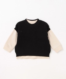 ニットベストTシャツセット