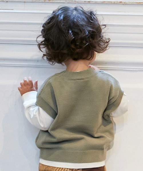 petit main(プティマイン)の「ニットベストTシャツセット(アンサンブル・キッズ・モスグリーン/ブラック・110cm/120cm/100cm/130cm/80cm/90cm)」の18枚目の写真