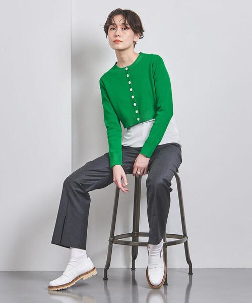 【美品】UNITED ARROWS RY/PE ショート カーディガン UNITED ARROWS（ユナイテッドアローズ）の「RY/PE ショート