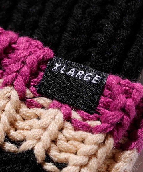 XLARGE(エクストララージ)の「LINED LOW GAUGE BEANIE(ニットキャップ/ビーニー・メンズ・ベージュ/ブラック・ONE SIZE)」の4枚目の写真