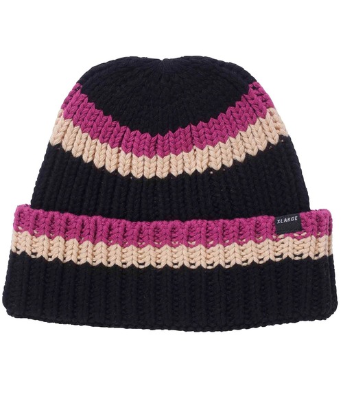 XLARGE(エクストララージ)の「LINED LOW GAUGE BEANIE(ニットキャップ/ビーニー・メンズ・ベージュ/ブラック・ONE SIZE)」の5枚目の写真