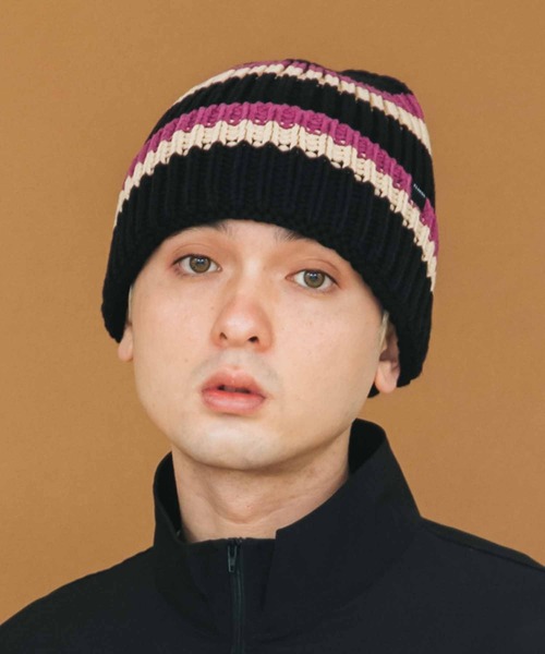 XLARGE(エクストララージ)の「LINED LOW GAUGE BEANIE(ニットキャップ/ビーニー・メンズ・ベージュ/ブラック・ONE SIZE)」の9枚目の写真