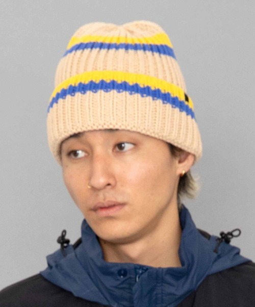 XLARGE(エクストララージ)の「LINED LOW GAUGE BEANIE(ニットキャップ/ビーニー・メンズ・ベージュ/ブラック・ONE SIZE)」の10枚目の写真