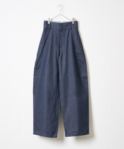 Liyoca（リヨカ）の「【Liyoca】デニムタックパンツ（デニムパンツ・レディース・ネイビー・36/38）」の7枚目の写真