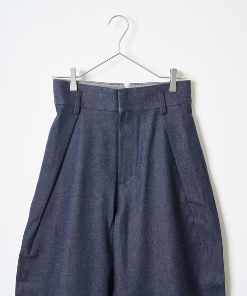 Liyoca（リヨカ）の「【Liyoca】デニムタックパンツ（デニムパンツ・レディース・ネイビー・36/38）」の16枚目の写真