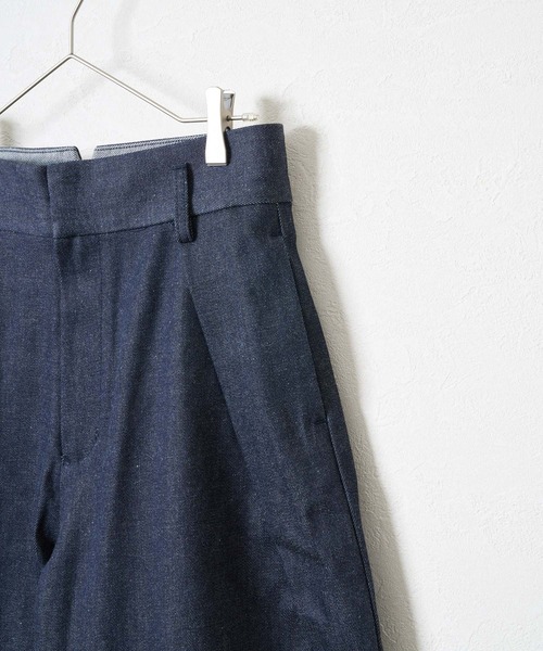 Liyoca（リヨカ）の「【Liyoca】デニムタックパンツ（デニムパンツ・レディース・ネイビー・36/38）」の19枚目の写真