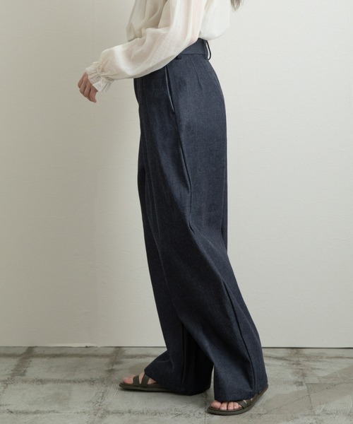 Liyoca（リヨカ）の「【Liyoca】デニムタックパンツ（デニムパンツ・レディース・ネイビー・36/38）」の20枚目の写真